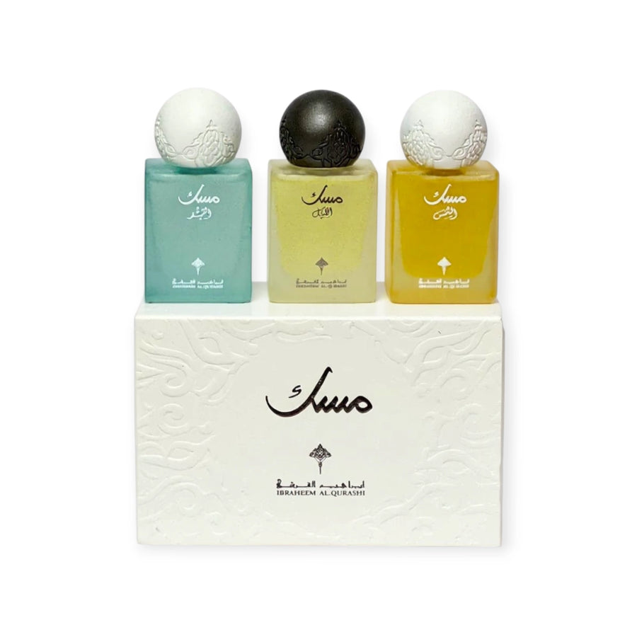 Buy Ibraheem Al Qurashi musk set 3 × 10 ml in UAE | Liperla Perfume