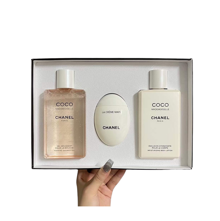 Buy Coco Mademoiselle 3-Piece Shower, Hand & Body Care Set in UAE | Liperla Perfume