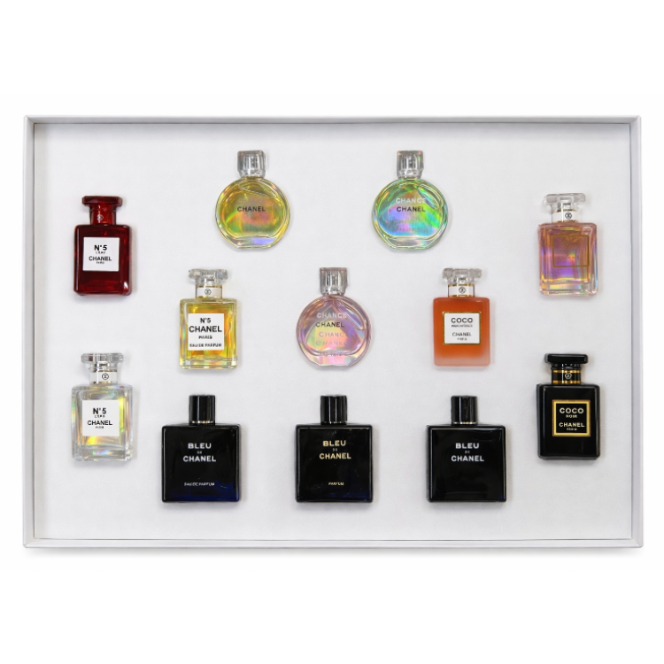 Buy Chanel 12-Piece Mini Perfume Gift Set with White Box and Bag in UAE | Liperla Perfume