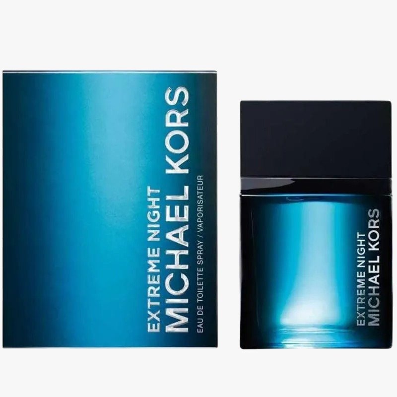 Premium blue fragrance bottle with sleek packaging